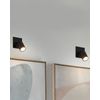 Conjunto De 2 Lámparas De Pared Aplique De Metal Negro Ajustable Estilo Glamour Tigris - Negro