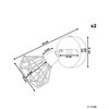 Conjunto De 2 Lámparas De Pared Pantalla De Jaula De Metal Cobrizo Posición Den Luz Ajustable Moderno Erma - Cobrizo