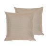 Conjunto De 2 Cojines De Poliéster Beige Arena 40 X 40 Cm Cremallera Jardín Exterior Palairos - Beige