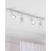 Lámpara De Techo Metal Blanco 4 Pantallas De Luz Luces Ajustables Diseño Industrial Moderno Tigris - Blanco