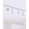 Lámpara De Techo Metal Blanco 4 Pantallas De Luz Luces Ajustables Diseño Industrial Moderno Tigris - Blanco