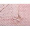 Manta Rosa 200 X 220 Pompones Textura Suave Colcha Sofá Cama Comodidad Samur - Rosa