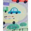 Alfombra Para Niños Verde De Poliéster 80 X 150 Cm Estampado De Mapa De Carreteras De La Ciudad Kemer - Multicolor