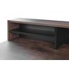 Escritorio Para Oficina En Casa Con Tablero En Madera Oscura 100 X 50 Cm Marco De Metal Negro Con Estantes Harison - Madera Oscura