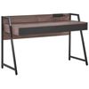 Escritorio Para Oficina En Casa Tapa De Madera Oscura 120 X 50 Cm Estructura De Metal Negro 2 Cajones Harwich - Madera Oscura