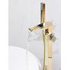 Grifo Mono Mando De Baño Dorado Cromo Independiente 118 Cm Accesorios De Baño Modernos Boyoma - Dorado