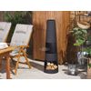 Pozo De Fuego Chimenea De Acero Negro Para Jardín Parrilla Madera Carbón Aire Libre Tromen - Negro