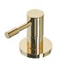 Grifo Mono Mando Para Lavabo Latón Dorado Dos Palancas Caño Curvo Sipi - Dorado