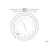 Reloj De Pared Redondo Con Diseño De Marco De Hierro 56 Cm Horw - Blanco