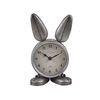Reloj De Mesa Metal Plateado Con Forma De Conejo Diseño Moderno Thusis - Plateado