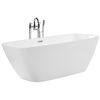 Bañera Independiente De Acrílico Sanitario Blanco Individual 170 X 78 Cm Diseño Moderno Ovalado Mingo - Blanco