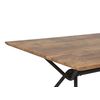 Mesa De Comedor Transparente 160 X 90 Cm Tapa De Cristal Patas De Madera Rectangular Escandinava Moderna Amsterdam - Madera Oscura