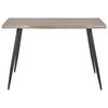 Mesa De Comedor Tablero De Mdf De Madera Clara 120 X 80 Cm Patas De Metal Negro Mesa Minimalista Para 4 Personas Luton - Madera Clara