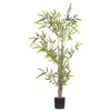 Planta Artificial Bambú En Maceta De Material Sintético Verde Y Negro Accesorio Decorativo De Interior 100 Cm Bambusa Vulgaris - Verde