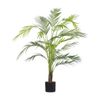 Planta Artificial En Maceta De Material Sintético Verde Negro 124 Cm Palmera Accesorio Interior Areca Palm - Verde