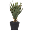 Planta Artificial En Forma De Aloe Vera En Maceta Verde Y Negro Material Sintético 52 Cm Accesorio Decorativo Para Interior Yucca - Verde