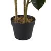 Planta Artificial En Maceta Negro Y Verde Material Sintético 134 Cm Accesorio Decorativo De Interior Ficus - Verde