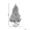 Árbol De Navidad Artificial Blanco Nieve Sintética 180 Cm Ramas Con Bisagras Festividad Tomichi - Blanco