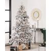 Árbol De Navidad Artificial Blanco Nieve Sintética 210 Cm Ramas Con Bisagras Festividad Tomichi - Blanco