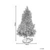 Árbol De Navidad Artificial Blanco Nieve Sintética 210 Cm Ramas Con Bisagras Festividad Tomichi - Blanco