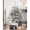 Árbol De Navidad Artificial Base De Metal De Pvc Blanco 120 Cm Estilo Escandinavo Efecto Nieve Foraker - Blanco