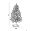 Árbol De Navidad Artificial Base De Metal De Pvc Blanco 120 Cm Estilo Escandinavo Efecto Nieve Foraker - Blanco