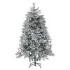 Árbol De Navidad Artificial Base De Metal De Pvc Blanco 180 Cm Estilo Escandinavo Efecto Nieve Foraker - Blanco