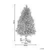 Árbol De Navidad Artificial Base De Metal De Pvc Blanco 180 Cm Estilo Escandinavo Efecto Nieve Foraker - Blanco