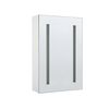 Armario De Pared Blanco Led 40 X 60 Cm Con Espejo Almacenamiento Baño Minimalista Moderno Cameron - Blanco