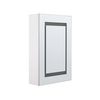 Armario De Pared Blanco Led 40 X 60 Cm Con Espejo Almacenamiento Baño Minimalista Moderno Malaspina - Blanco