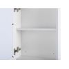 Armario De Pared Blanco Led 40 X 60 Cm Con Espejo Almacenamiento Baño Minimalista Moderno Malaspina - Blanco