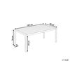 Mesa De Comedor De Metal Gris Plateado 180 X 90 Cm 6 Personas Vernio - Gris