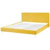 Funda Reemplazable En Terciopelo Amarillo Para Cama 180 X 200 Cm Desmontable Lavable Fitou - Amarillo