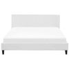 Funda Reemplazable En Terciopelo Blanco Para Cama 180 X 200 Cm Desmontable Lavable Fitou - Blanco