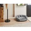 Cama Para Mascotas Redonda De Lino Gris Para Perros O Gatos Sala De Estar Dormitorio Estilo Boho Candir - Gris