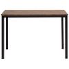 Juego De Comedor Mesa Rectangular 110 X 70 Cm Tablero De Madera Oscura Patas De Acero Negro 4 Sillas Moderno Industrial Hamry - Madera Oscura