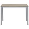 Conjunto De Comedor Mesa Rectangular 110 X 70 Cm Tablero De Madera Clara Patas De Acero Gris 4 Sillas Estilo Moderno Blumberg - Madera Clara