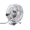 Ventilador De Escritorio De Metal Plateado Hierro Control De Velocidad Enchufe Portátil 24 Cm Accesorio Para El Hogar Ajustable Ribble - Plateado