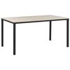 Mesa De Comedor Negra Con Tablero Madera Clara Patas De Metal 150 X 90 Cm Estilo Escandinavo Hockley - Madera Clara