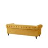 Conjunto De Sofás De Terciopelo Amarillo Chesterfield