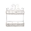 Estantería De Metal Blanco 52 Cm Baño Pared Envejecido Vintage Marayes - Blanco