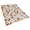 Alfombra De Piel De Vacuno Patchwork Marrón Patrón Geométrico De Rombos Base De Fieltro 160 X 230 Cm Estilo Moderno Country Serinova - Marrón