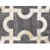 Alfombra Jacquard Gris Y Beige De Piel De Vacuno Puzzle Patrón Geométrico 140 X 200 Cm Retro - Gris