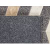 Alfombra De Piel De Vacuno Gris Y Beige Patrón Geométrico Chevron Retro 160 X 230 Cm Baggoze - Gris