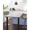 Conjunto De Taburetes De Bar En Piel Sintética Beige Giratorio Altura Ajustable Estilo Moderno Valetta - Beige