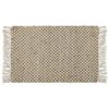 Alfombra De Pasillo Beige Algodón Yute Con Flecos 50 X 80 Cm Tejida A Mano Boho Pasillo Dormitorio Zerdali - Beige