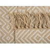 Alfombra De Pasillo Beige Algodón Yute Con Flecos 50 X 80 Cm Tejida A Mano Boho Pasillo Dormitorio Dortyol - Beige