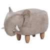 Puf Animal Tapizado En Piel Sintética Gris Taburete Para Niños Con Almacenamiento Jumbo - Gris