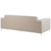 Sofá 3 Plazas De Poliéster Beige Arena Blanco Patas Metal Interior Exterior Rovigo - Beige