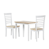 Conjunto De Comedor Madera Clara/blanco Battersby